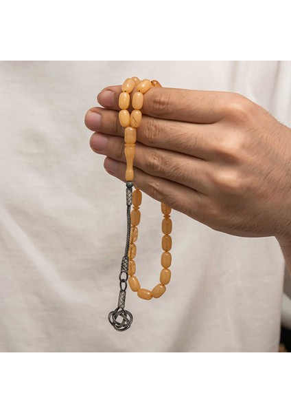 Gümüş Kazaz Püsküllü Sıkma Kehribar Tesbih fırsatları