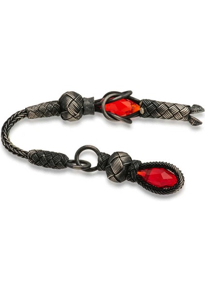 1000 Ayar Gümüş Zirkon Taşlı Kazaz Püsküllü