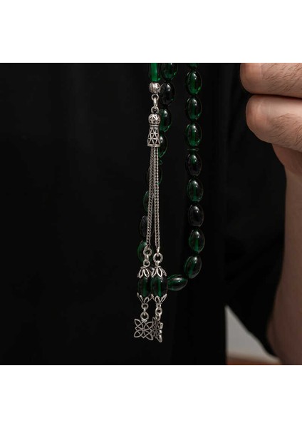 Gümüş Püskül Sıkma Kehribar Tesbih fırsatları