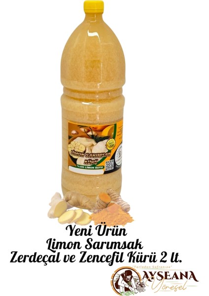 Limon Sarımsak Zencefil Zerdeçal Kürü (2 Litre)