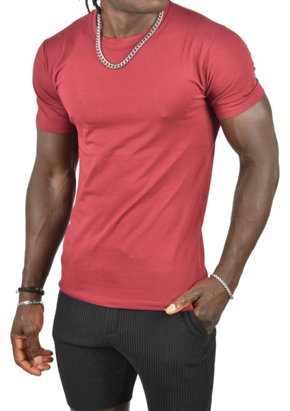 Sıfır Yakalı Likralı Dar Kesim Basic Tişört 1801131 fiyatları