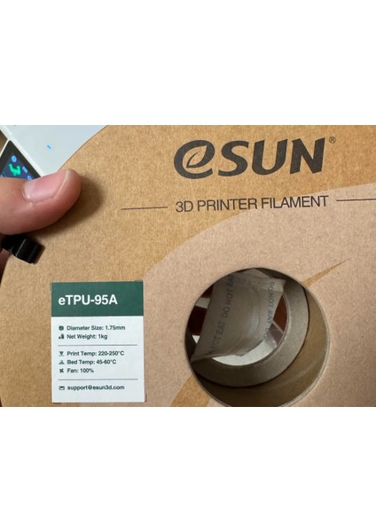 Urhanshop Esun ETPU-95A Filament Gri 1,75MM 1kg