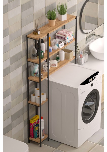 Çamaşır Makinesi Üstü Düzenleyici Bol Raflı Cok Amaçlı Banyo Rafı Çamaşır Makinası Dolabı modelleri