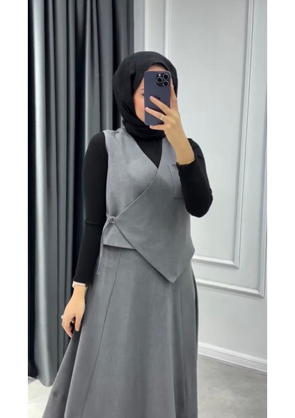 Çapraz Bağcıklı Etekli Takkm