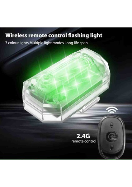Uzaktan Kumandalı Motosiklet,bisiklet Şarj Edilebilir Çakar LED 7 Renk Modlu LED Işık,uyarı Işığı