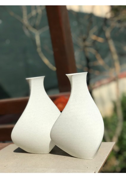 3D Yazıcı ile Üretilmiş Mermer Desenli Estetik Vazo (Boyut: 13X13X20 Cm)