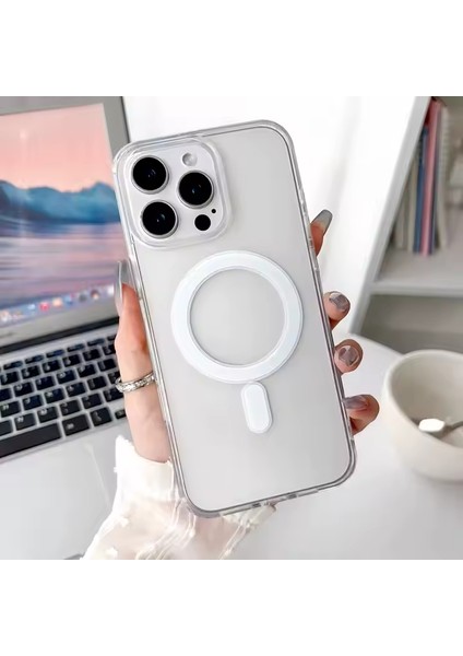 Apple iPhone 14 Pro Max Uyumlu Magsafe Şeffaf Darbe Emici Kılıf