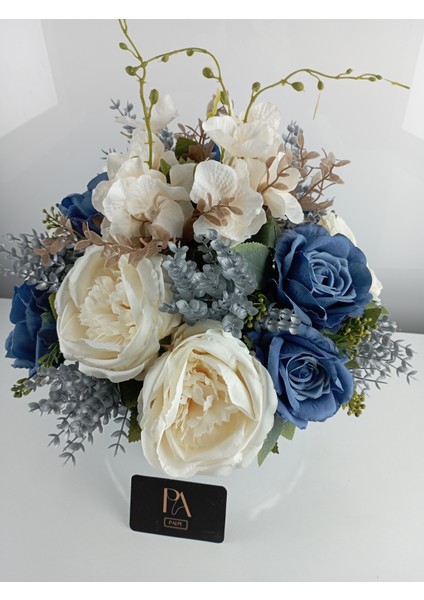 Metal Saksıda Yapay Lüx Tanzim Kız Isteme Çiçeği Nişan Sevgili Söz Aranjmanı Sehpa Masa Çiçeği Dekor indirimleri