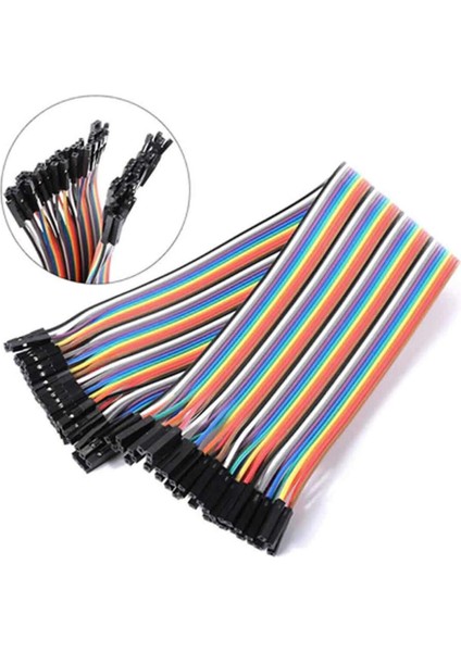 20CM 40 Pin Dişi Dişi Dupont Kablo Ayrılabilir 2.54MM 10 Renk Breadboard Atlama Kablosu Jumper