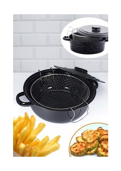 Essan Yanmaz ve Yapışmaz Fritöz Kızartma Tenceresi