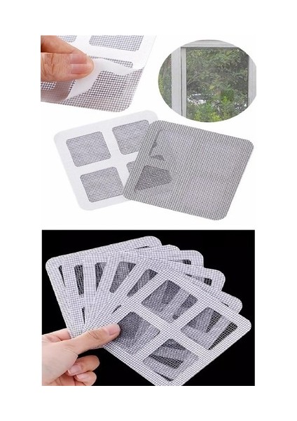 10 Adet Yapışkanlı Kesilerek Kullanılabilir Yırtık Kapı-Pencere Sinekliği Onarım Tamir Bandı modelleri