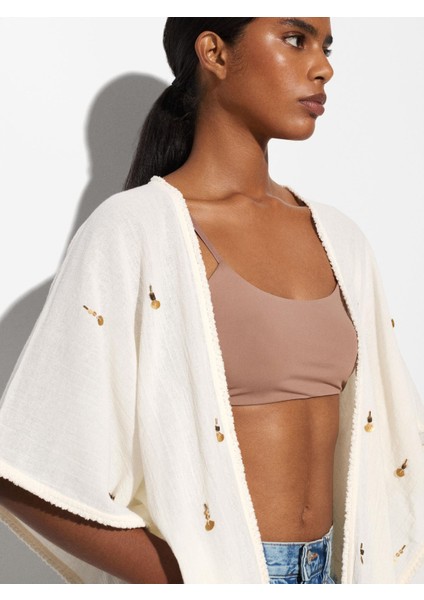 Aplike Detaylı Kimono