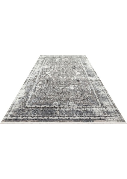 Fs 29 Grey Black x w - Fresco - Yüksek Alçak Dokulu Özel Işıltılı Yüksek Kaliteli Sık Dokuma Modern Salon Halısı