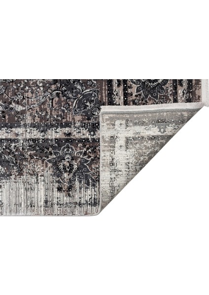 Fs 29 Grey Black x w - Fresco - Yüksek Alçak Dokulu Özel Işıltılı Yüksek Kaliteli Sık Dokuma Modern Salon Halısı
