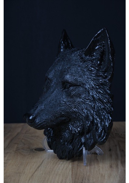 Siyah Kurt Başı Heykel / Kurt Kafası Heykel modelleri