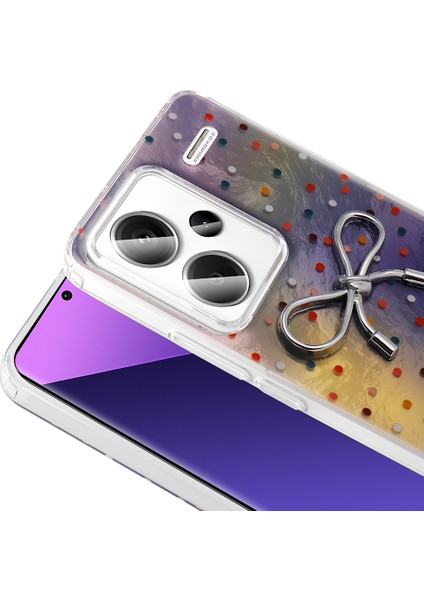 Xiaomi Redmi Note 13 Pro Plus Kılıf Kamera Korumalı Kurdele Deseni Parıltılı Parçacıklı Slikon Kapak fiyatları