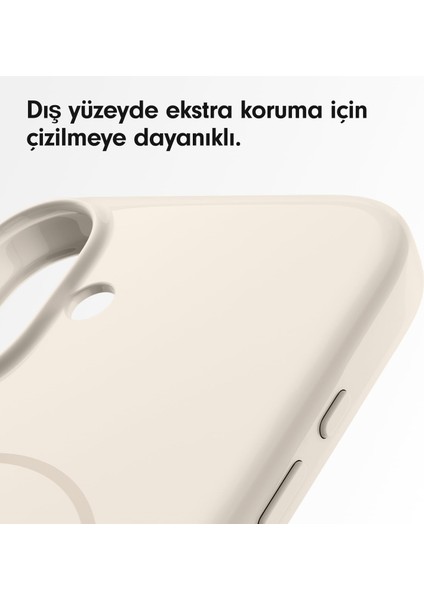 Iphone 16 Pro Uyumlu Kılıf Kamera Korumalı Magsafe Sarj Destekli Mikrofiber Çizilmez Kapak