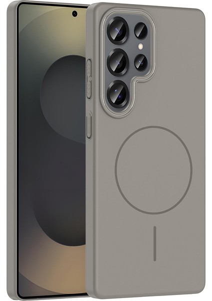 Samsung Galaxy S24 Ultra Kamera Korumalı Magsafe Sarj Destekli Mikrofiber Çizilmez Kapak