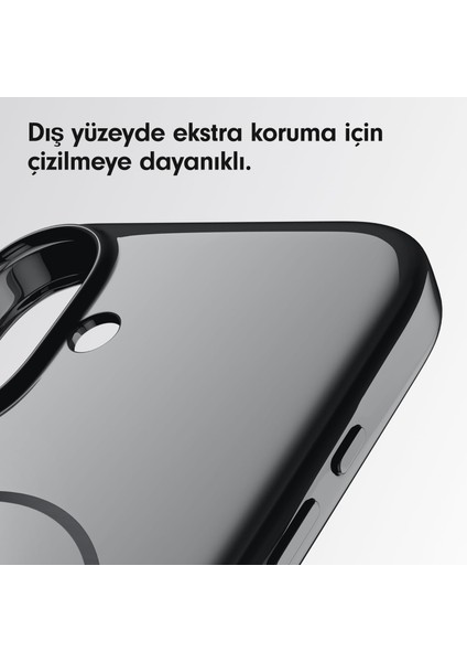 Iphone 15 Pro Max Uyumlu Kılıf Kamera Korumalı Magsafe Sarj Destekli Mikrofiber Çizilmez Kapak