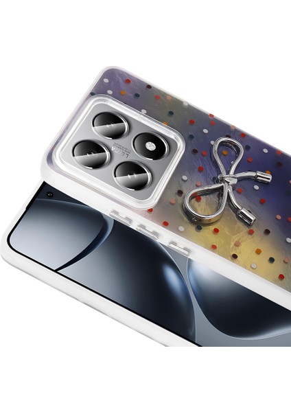 Xiaomi Mi 14T Uyumlu Kılıf Kamera Korumalı Kurdele Desenli Parıltılı Parçacıklı Slikon Kapak fiyatları