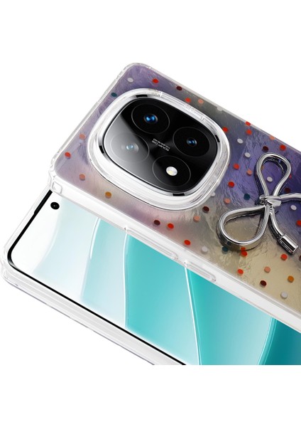 Xiaomi Redmi Note 14 Pro 4g Kılıf Kamera Korumalı Kurdele Desenli Parıltılı Parçacıklı Slikon Kapak fiyatları