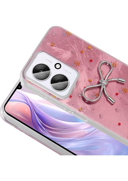 Xiaomi Redmi 13C Uyumlu Kılıf Kamera Korumalı Kurdele Deseni Parıltılı Parçacıklı Slikon Kapak fiyatları