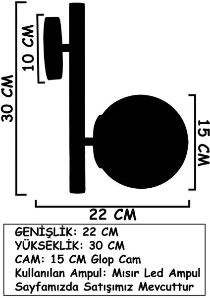 Libra Eskitme Bal Camlı Aplik