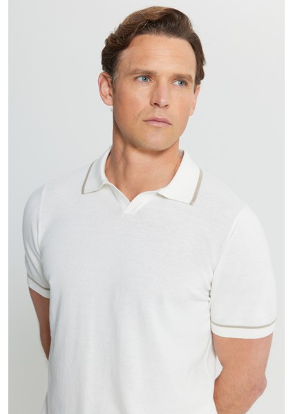 %100 Pamuk Standart Fit Normal Kesim Polo Yaka Triko Tişört fırsatları