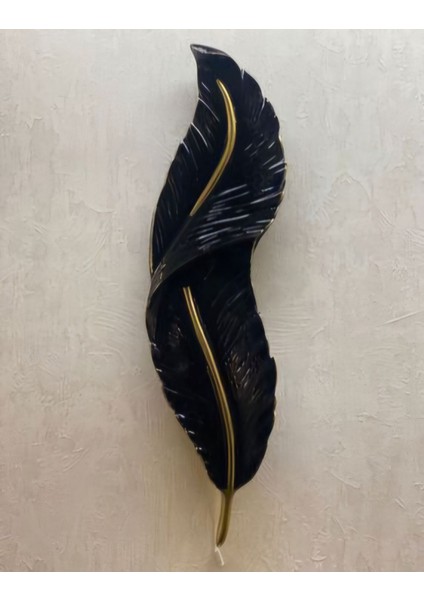 Tüy Aplik Ledli Pilli Dekoratif Duvar Aydınlatma - Şık ve Modern Tasarım - (60*16 cm )