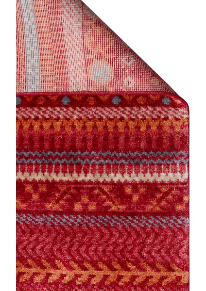 Zr 19 Red Multy - Zara - Otantik Desenli El Emeği ile Üretilen Modern Uşak Halısı