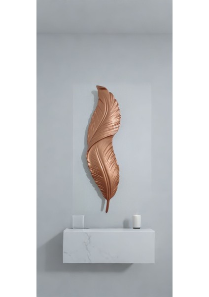 Tüy Aplik Ledli Pilli Dekoratif Duvar Aydınlatma - Şık ve Modern Tasarım - Kolay Montaj (60*16 cm )