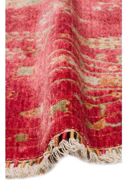Zr 08 Red Autumn Q - Zara - Otantik Desenli, Özel Tezgahlarda Üretilen Modern Uşak Halısı