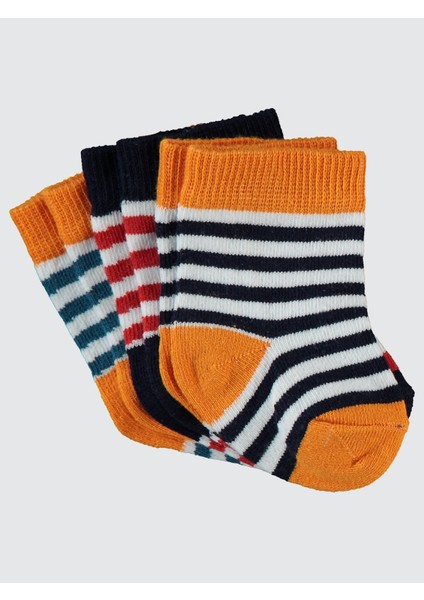 Erkek Bebek 3'lü Çorap Set 6-18 Ay Turuncu fiyatları