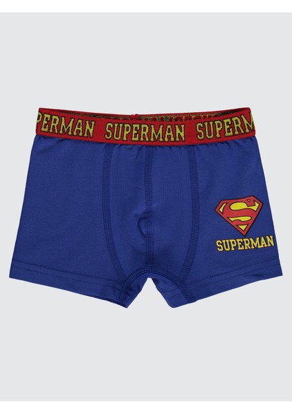 Süperman Erkek Çocuk 2'li Boxer Set 2-10 Yaş Mavi modelleri