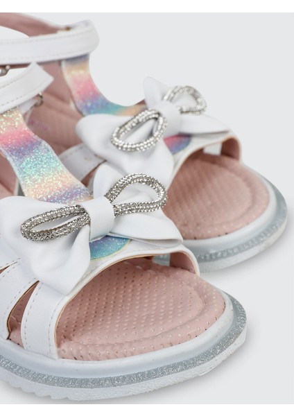 Kız Çocuk Sandalet 31-35 Numara Beyaz indirimleri