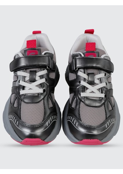 Kız Çocuk Spor Ayakkabı 31-35 Numara Füme-Fuşya modelleri