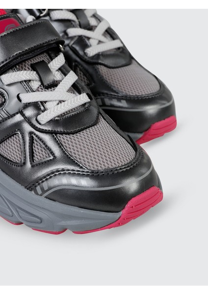 Kız Çocuk Spor Ayakkabı 31-35 Numara Füme-Fuşya fırsatları