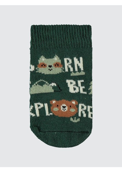 Erkek Bebek 3'lü Çorap Set 6-18 Ay Haki