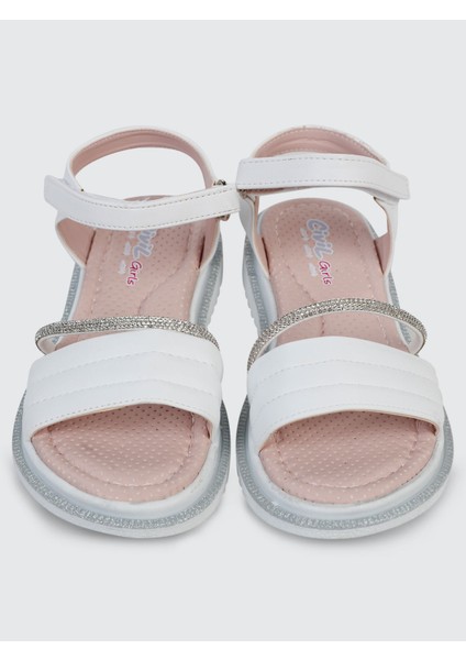 Kız Çocuk Sandalet 31-35 Numara Beyaz modelleri