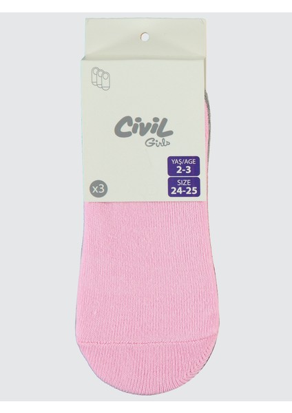 Kız Çocuk 3'lü Babet Çorap 2-12 Yaş Pembe fırsatları