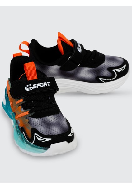 Erkek Çocuk Spor Ayakkabı 26-30 Numara Siyah-Turuncu modelleri