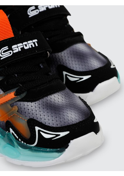 Erkek Çocuk Spor Ayakkabı 26-30 Numara Siyah-Turuncu indirimleri