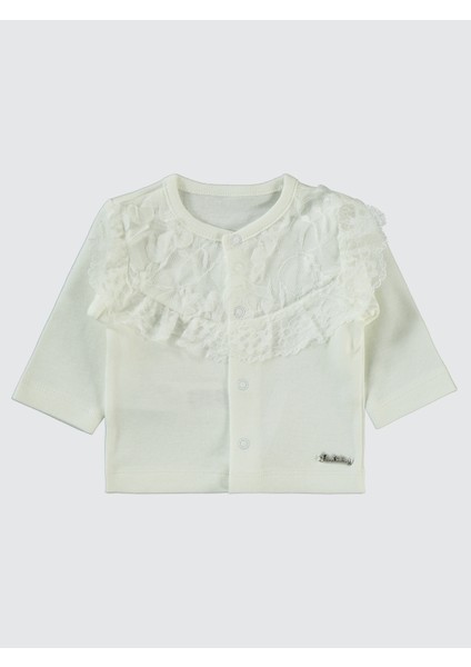 Kız Bebek Pijama Takımı Ekru