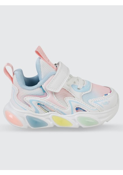 Kız Çocuk Spor Ayakkabı 22-25 Numara Beyaz-Pembe