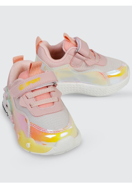 Kız Çocuk Spor Ayakkabı 21-25 Numara Pudra modelleri