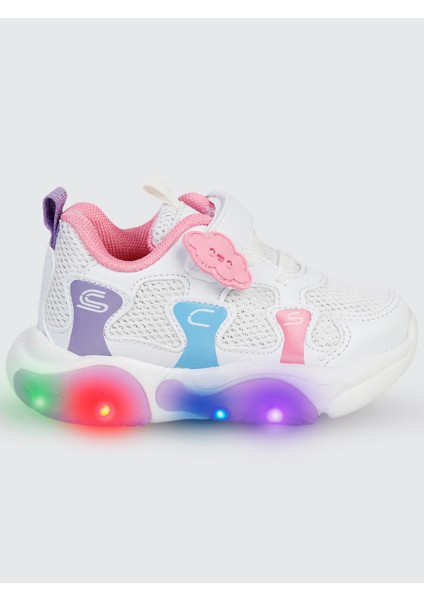 Kız Çocuk Spor Ayakkabı 21-25 Numara Beyaz