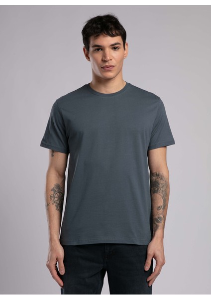 Bisiklet Yaka Indigo Erkek T-Shirt 252 Lcm 242003 Baselo Indigo fiyatları