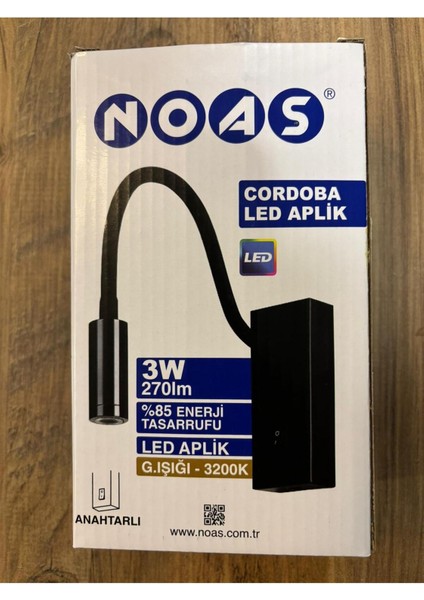 3W 3200K Gün Işığı, Cordoba Led, Dekoratif,duvar,tablo,aplik YL85 0302