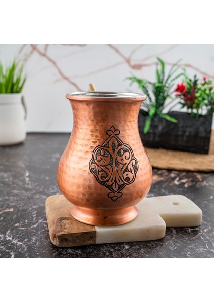 Dmt Copper Home Dmt Copper Gaziantep Bakır El Yapımı Kupa El Işlemeli Bardak (Otantik Kutulu)Hediyelik indirimleri