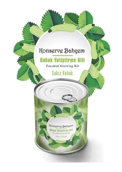 Konserve Bahçem Evde Konservede Sakız Kabak Yetiştirme Kiti ( Lisinya )